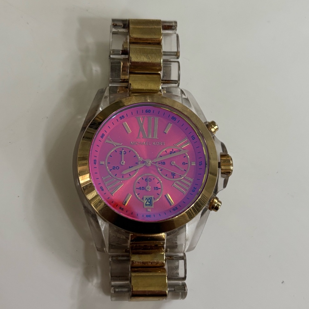 Michael Kors watch - acrylic and gold